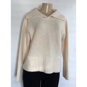 Eileen Fisher Cream Size L Pullover Sweater